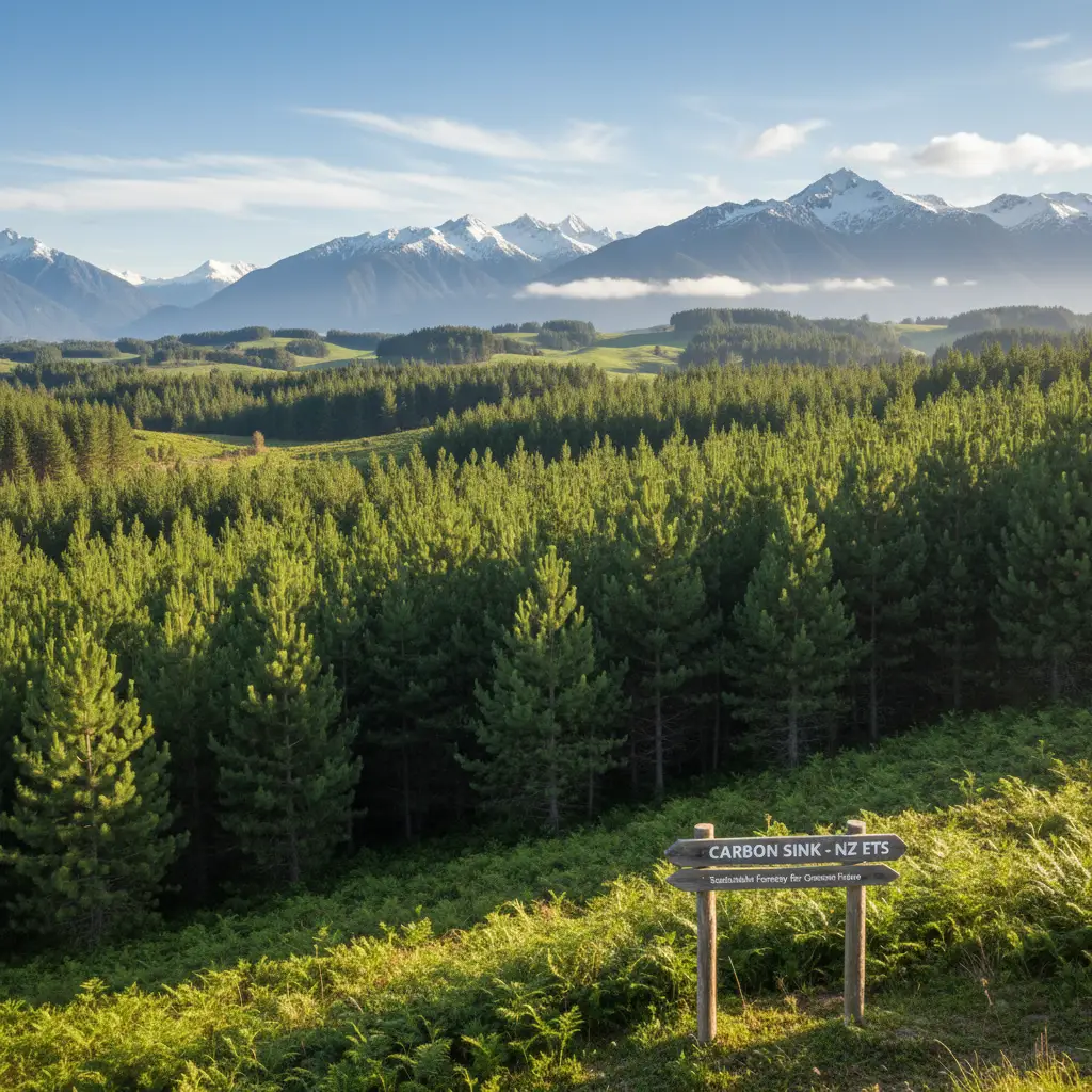 New Zealand forestry plantation providing NZU supply