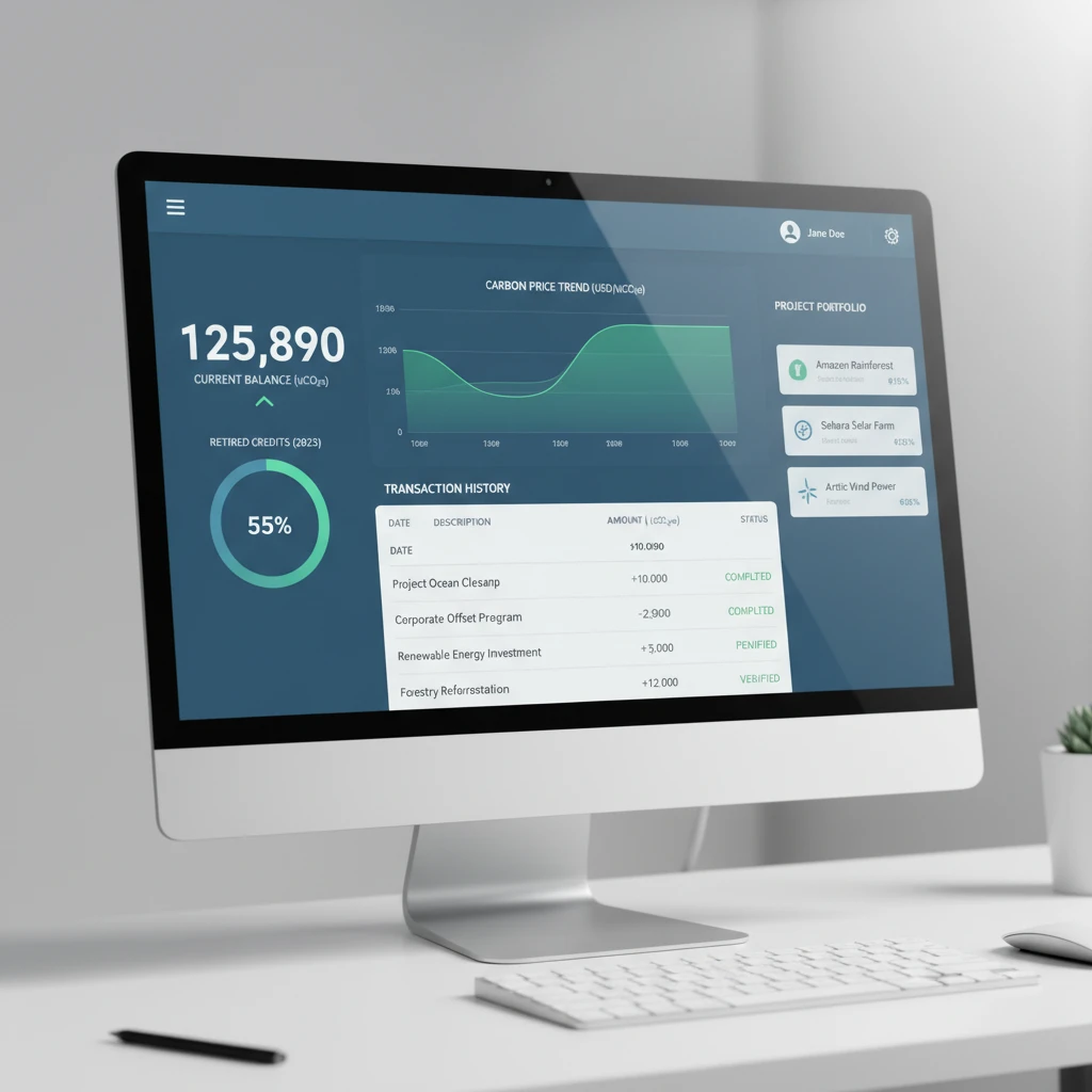 Digital dashboard showing NZU holdings and transaction history