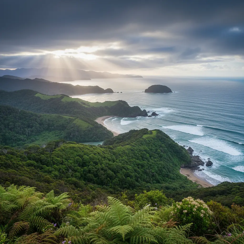 New Zealand native forest and landscape