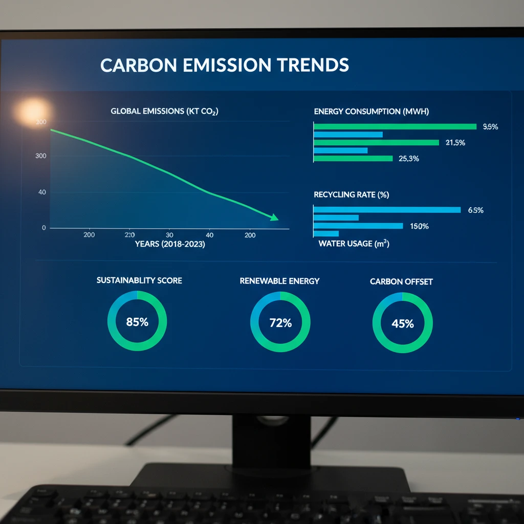 Carbon emissions data dashboard and reporting tools