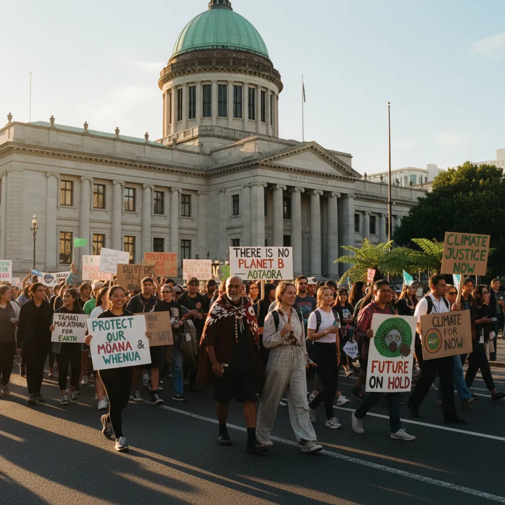 Climate Action Protest in New Zealand