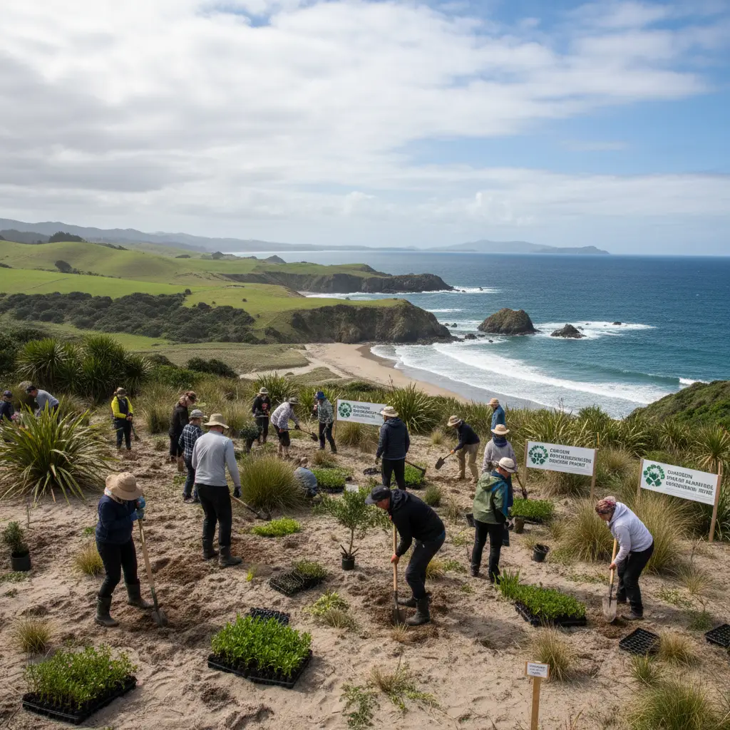 Community-led carbon restoration in NZ