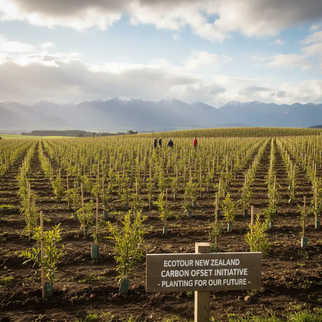 Carbon offset reforestation project in New Zealand