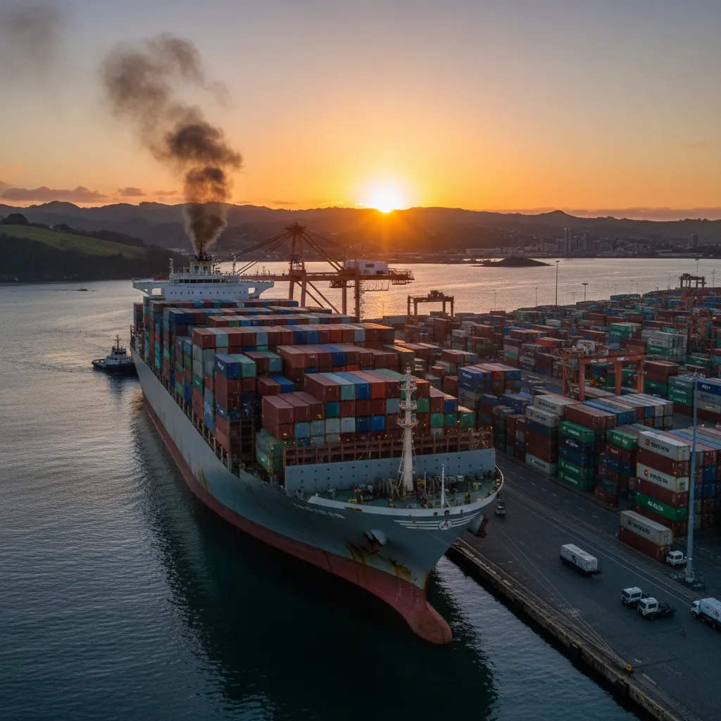 Supply chain emissions from international shipping in New Zealand