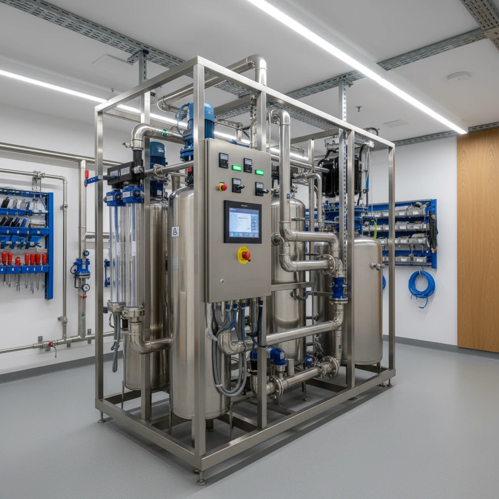 Modern water recycling system in NZ hotel