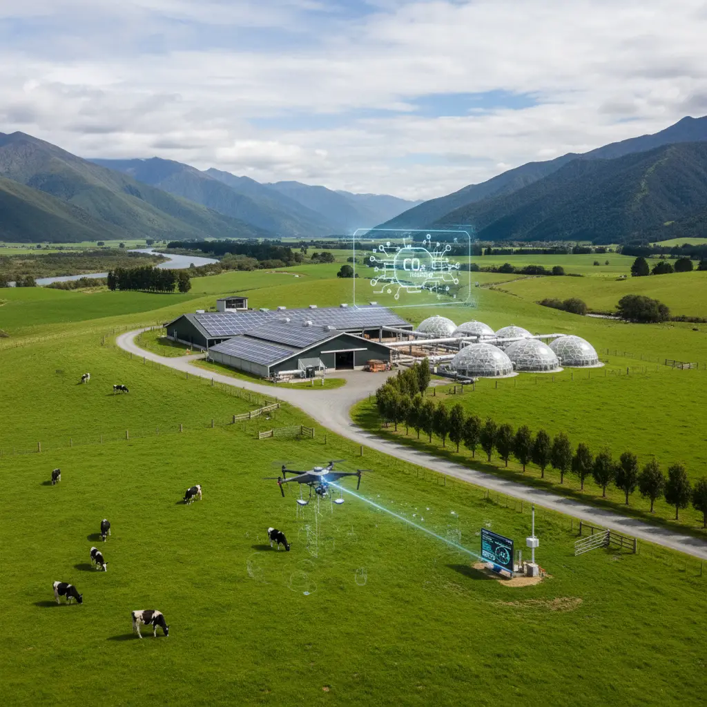 Sustainable agriculture and carbon tracking on a New Zealand farm