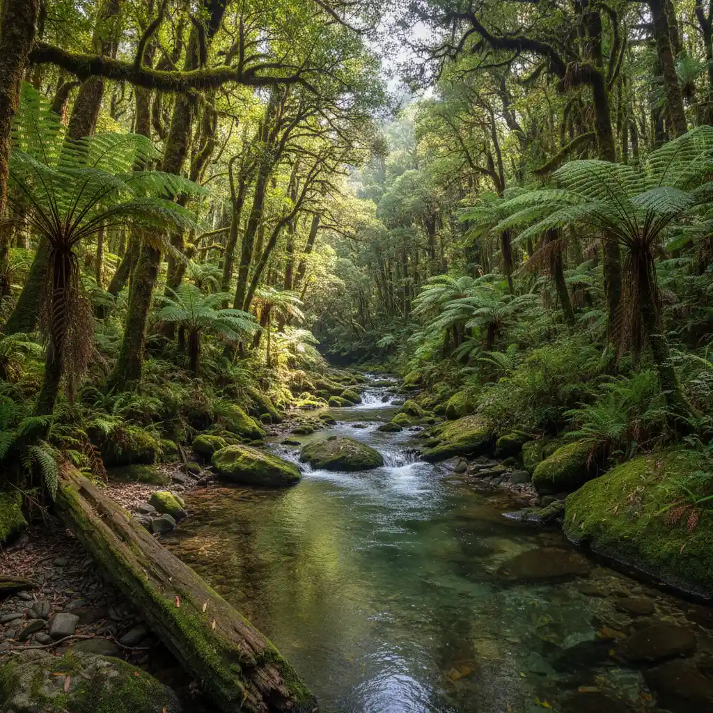 Lush New Zealand rainforest representing regenerative tourism nz