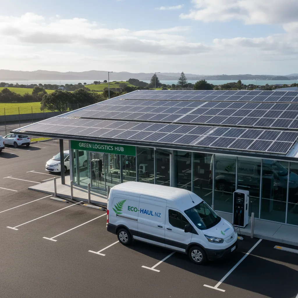 Electric vehicle charging at a New Zealand business site