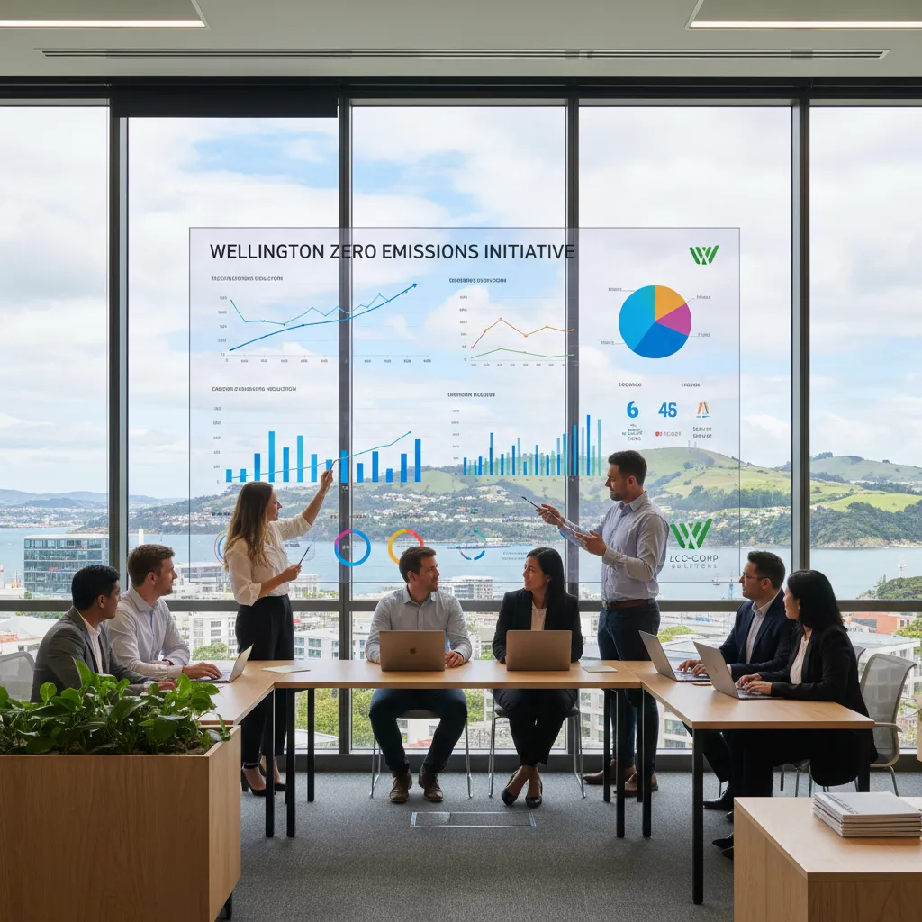 A professional team in Wellington discussing climate grant eligibility criteria