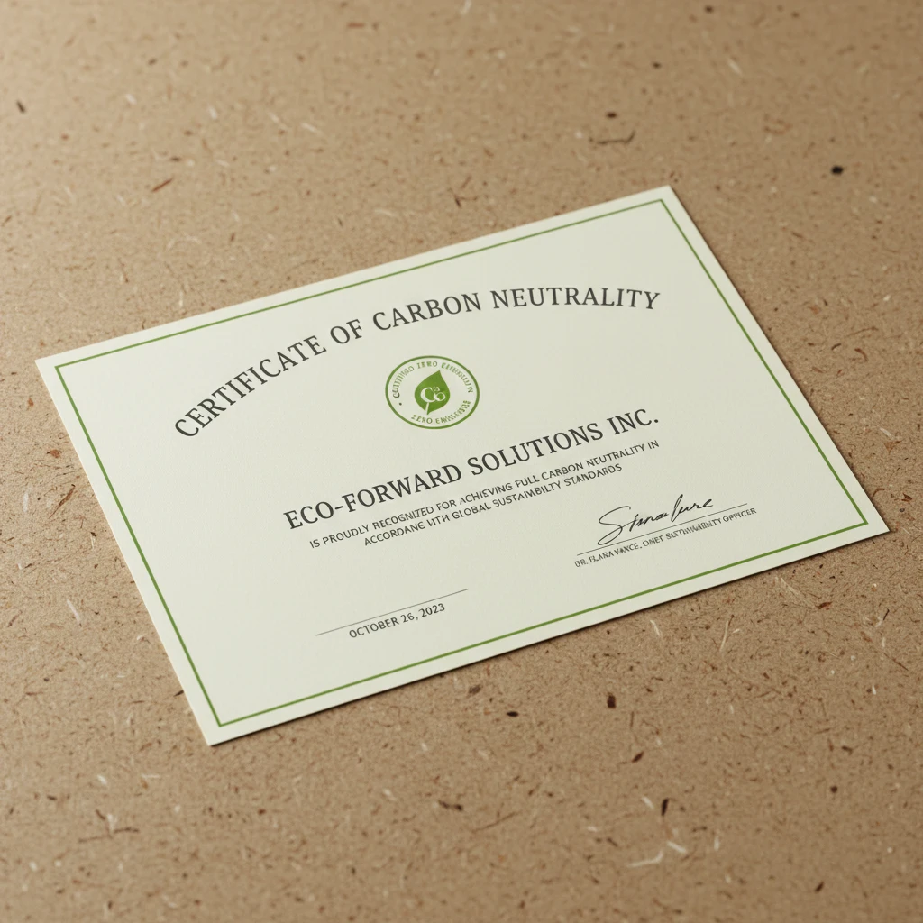 Carbon neutral event certification display