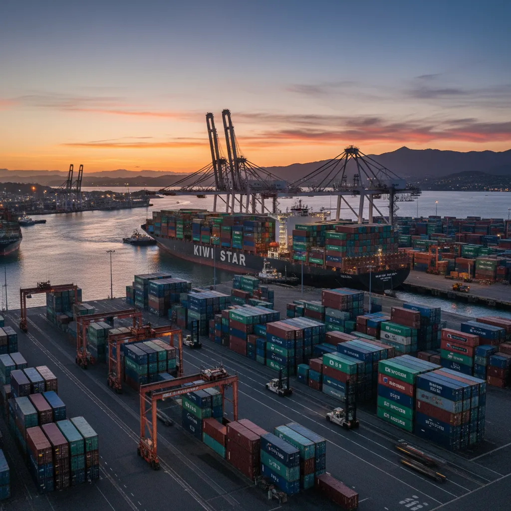 New Zealand agricultural exports ready for international shipping