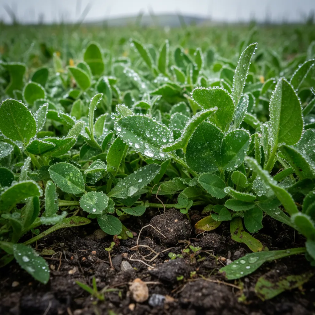 Plantain and clover pasture for nitrogen reduction
