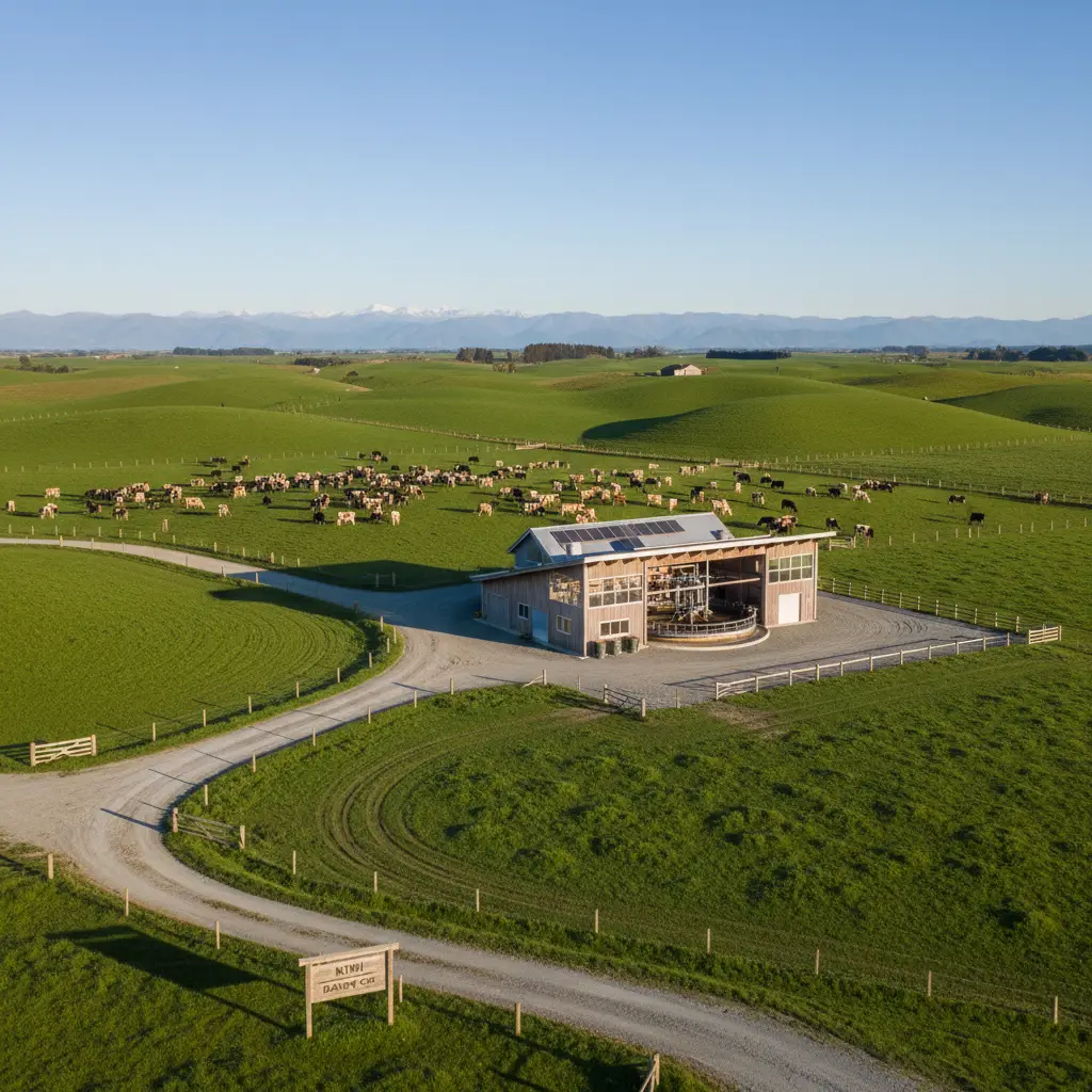 New Zealand dairy farm landscape representing the primary sector