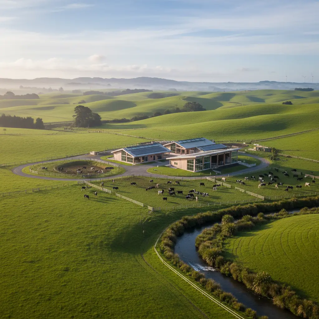 Methane reduction technology NZ on sustainable dairy farm