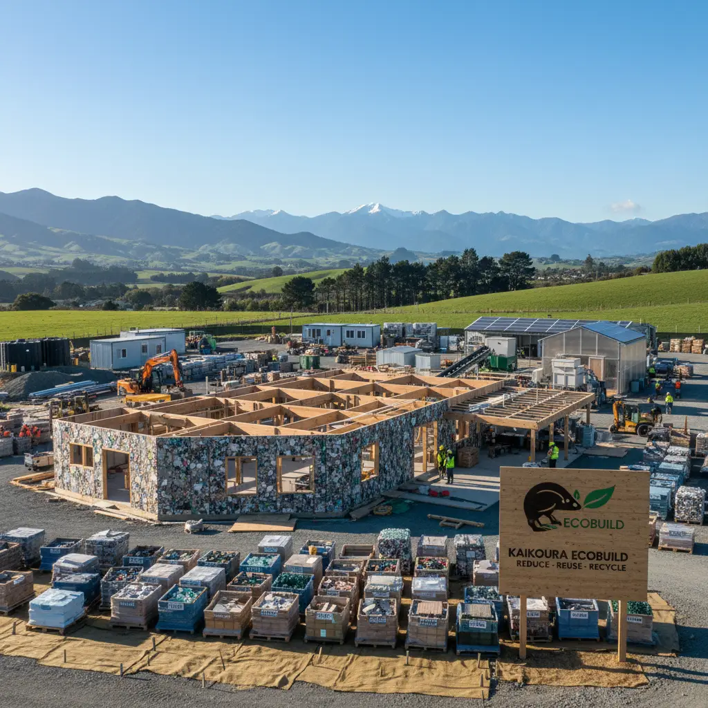 Sustainable construction site in New Zealand