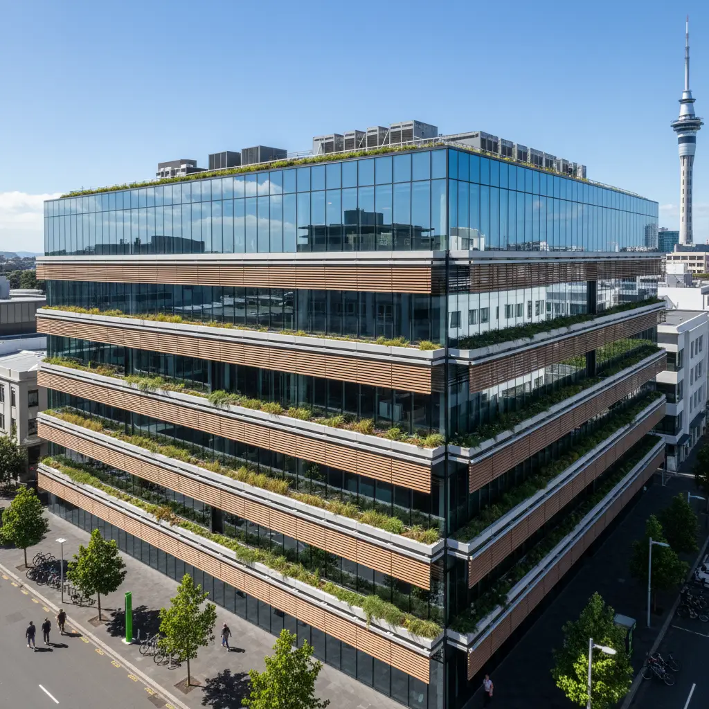 Modern energy efficient commercial building in New Zealand