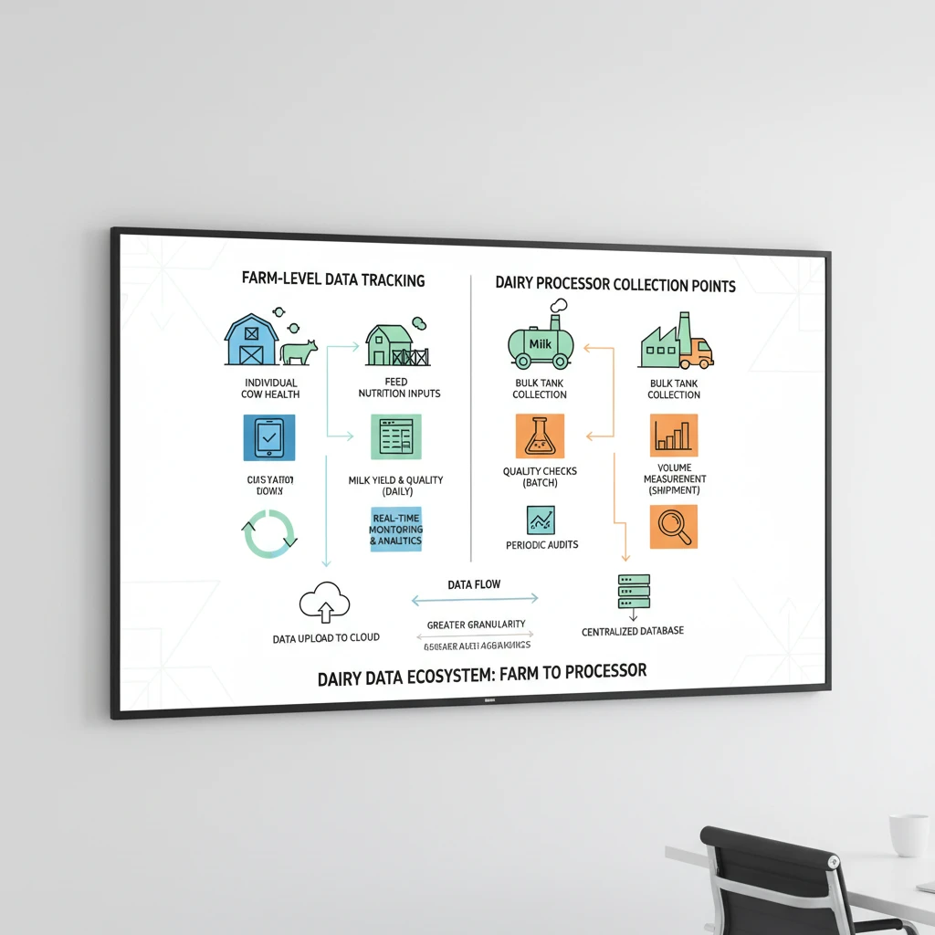 Infographic comparing farm-level and processor-level emissions pricing models
