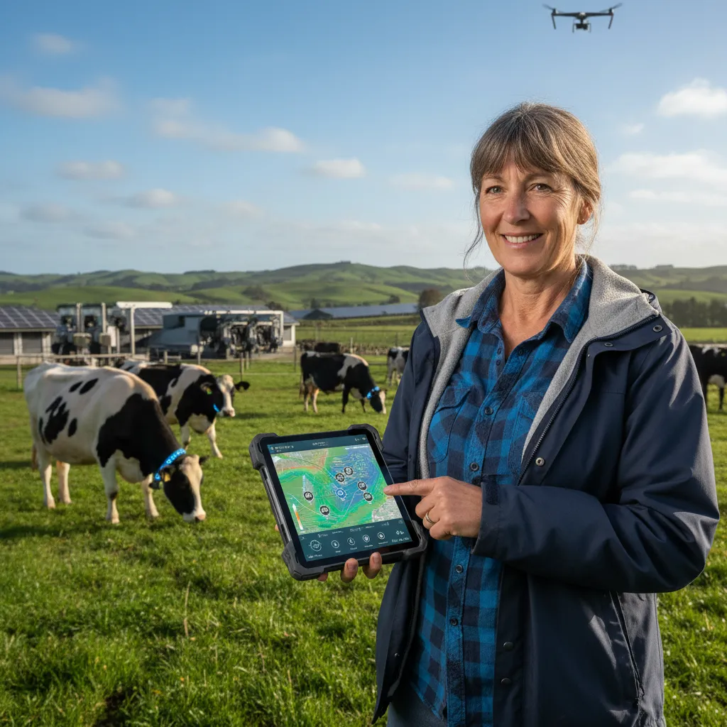 Precision technology used in NZ sustainable dairy farming