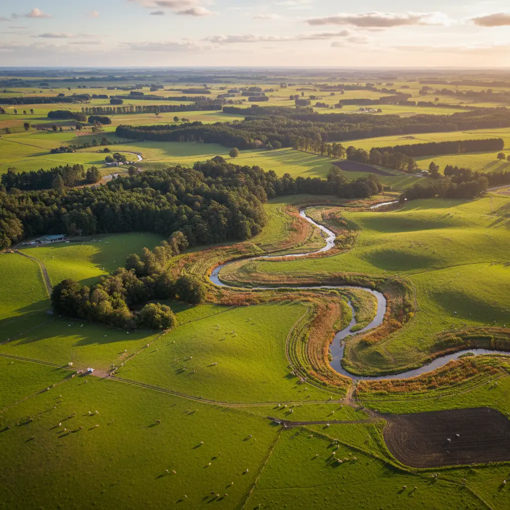 Integrated farm management with carbon sequestration blocks in New Zealand