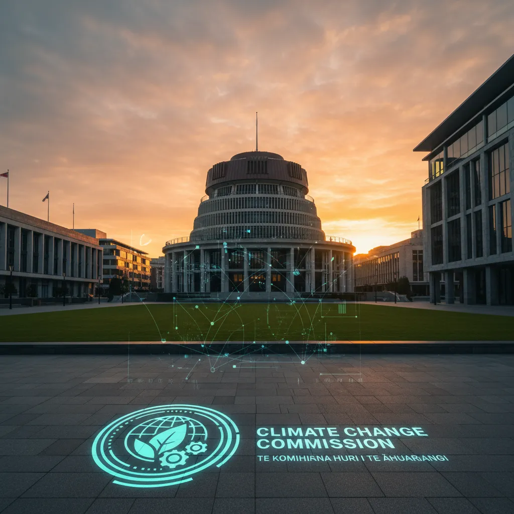 The Beehive in Wellington representing NZ climate policy
