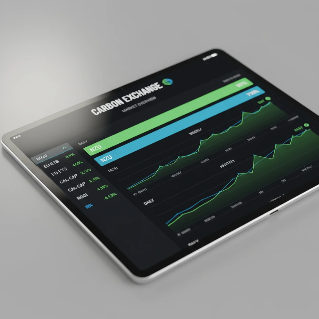 Digital representation of NZU trading and carbon markets