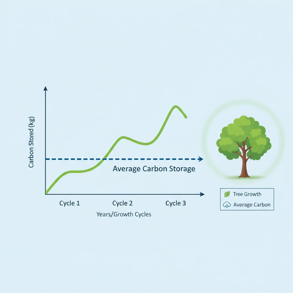 Averaging accounting carbon storage diagram