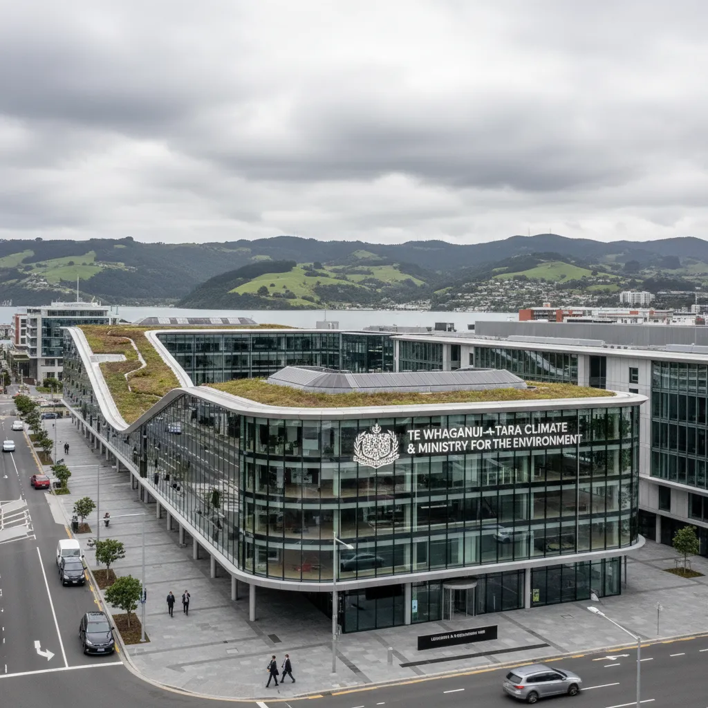 Wellington office building representing NZ climate policy