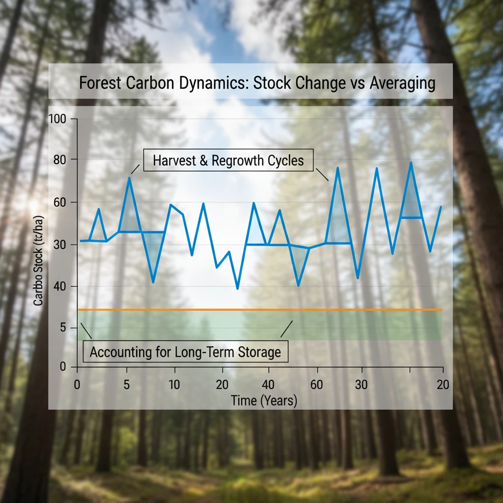 Graph comparing Stock Change vs Averaging Accounting in NZ ETS