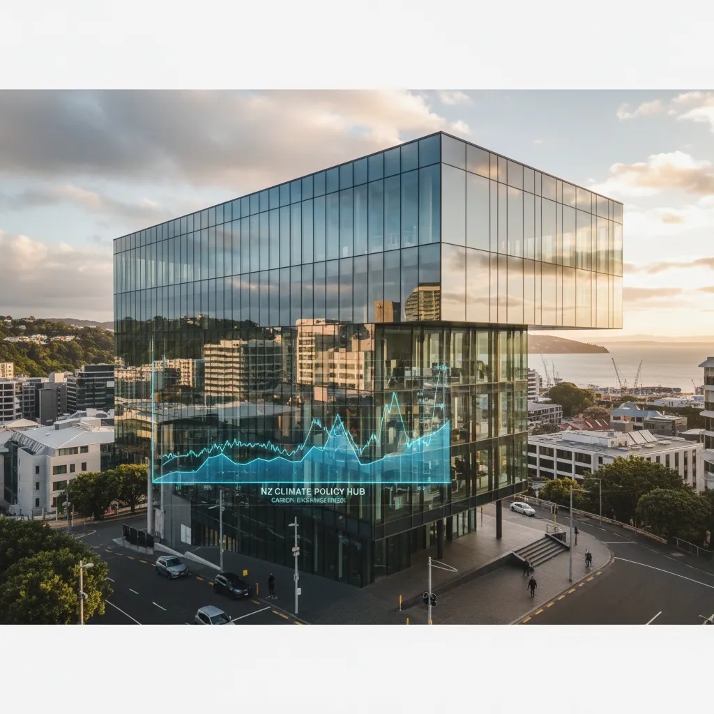 New Zealand Government building representing climate policy and NZ ETS auctioning