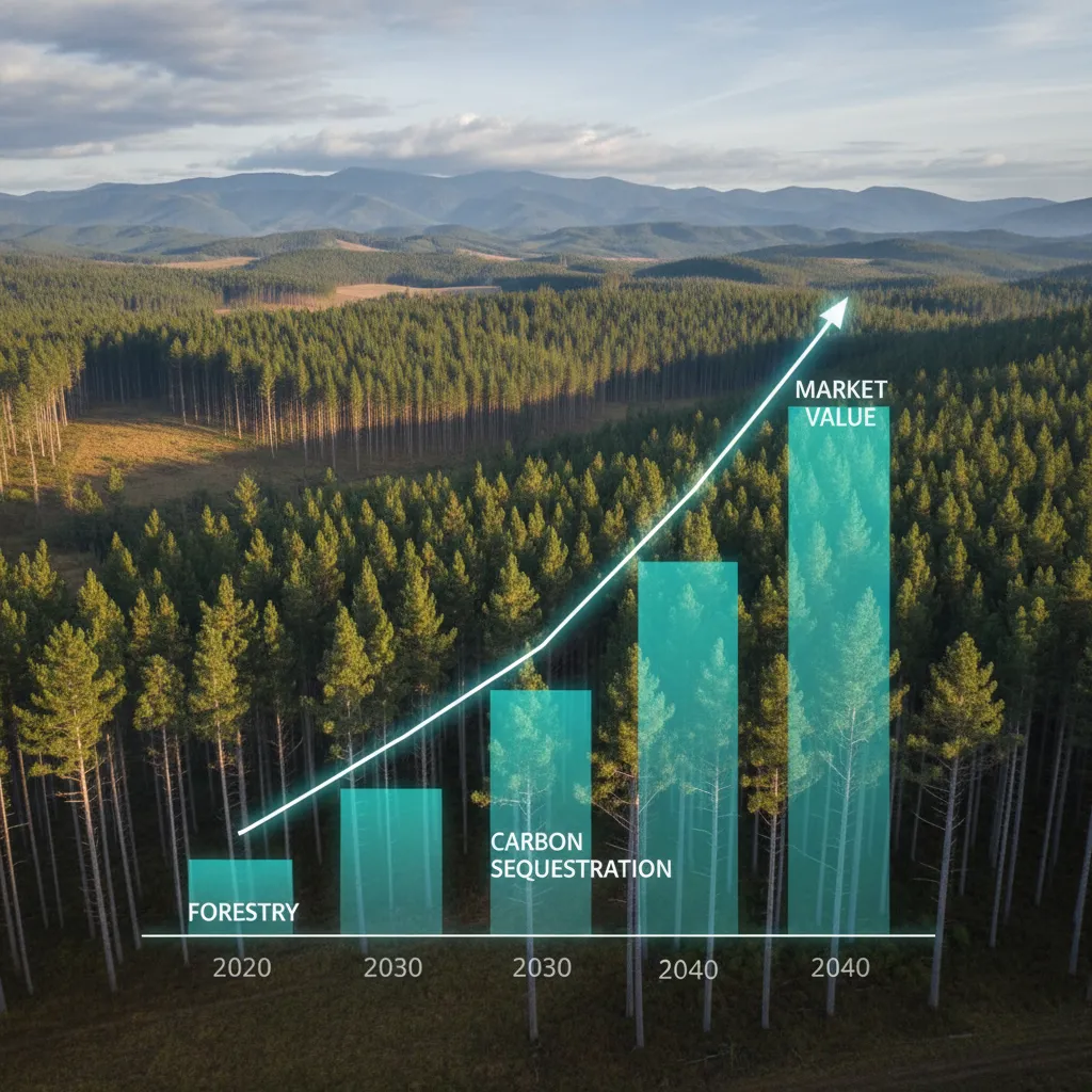 Pine forest plantation symbolizing carbon sequestration and NZU value
