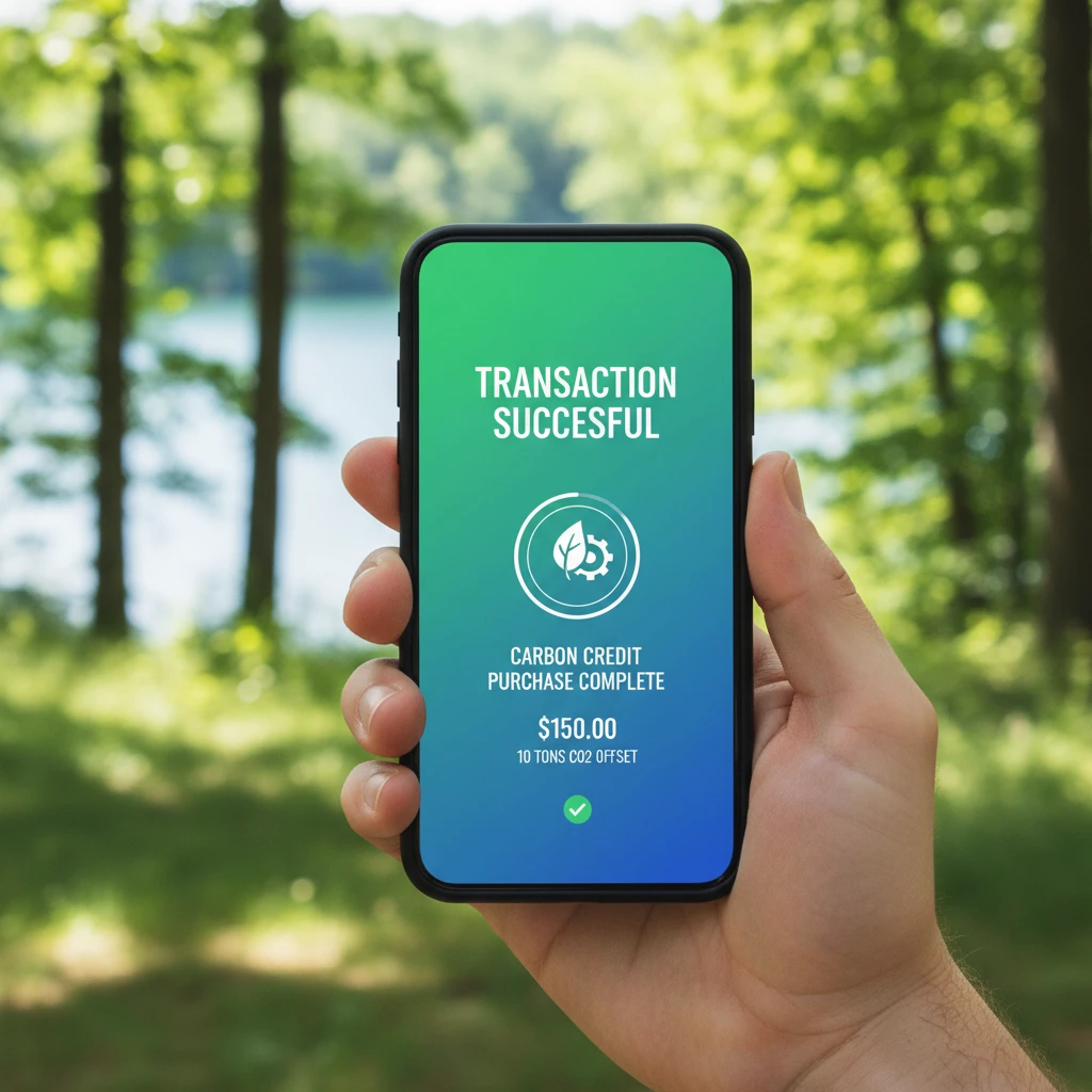 Mobile purchase of carbon credits
