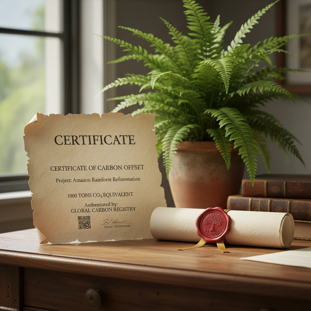 Verified carbon credit certificate