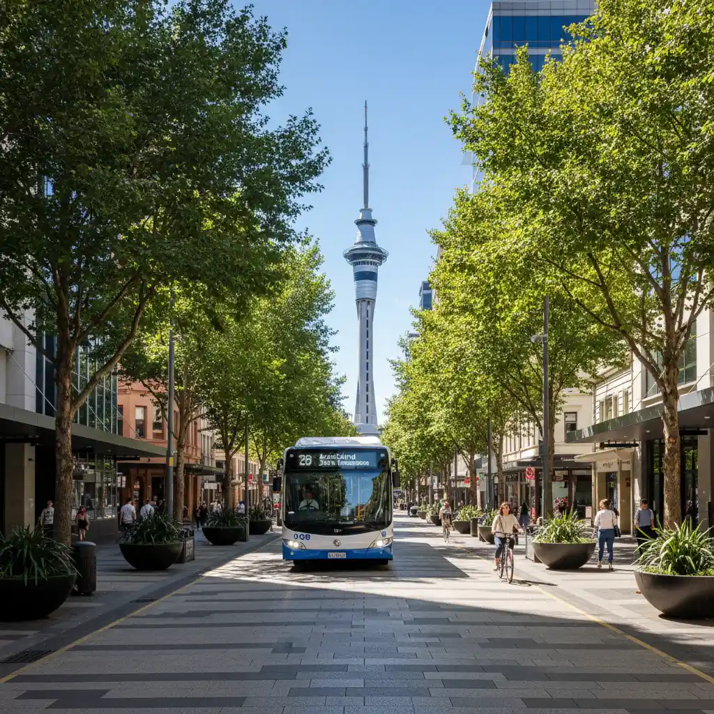 Electric public transport in Auckland city centre