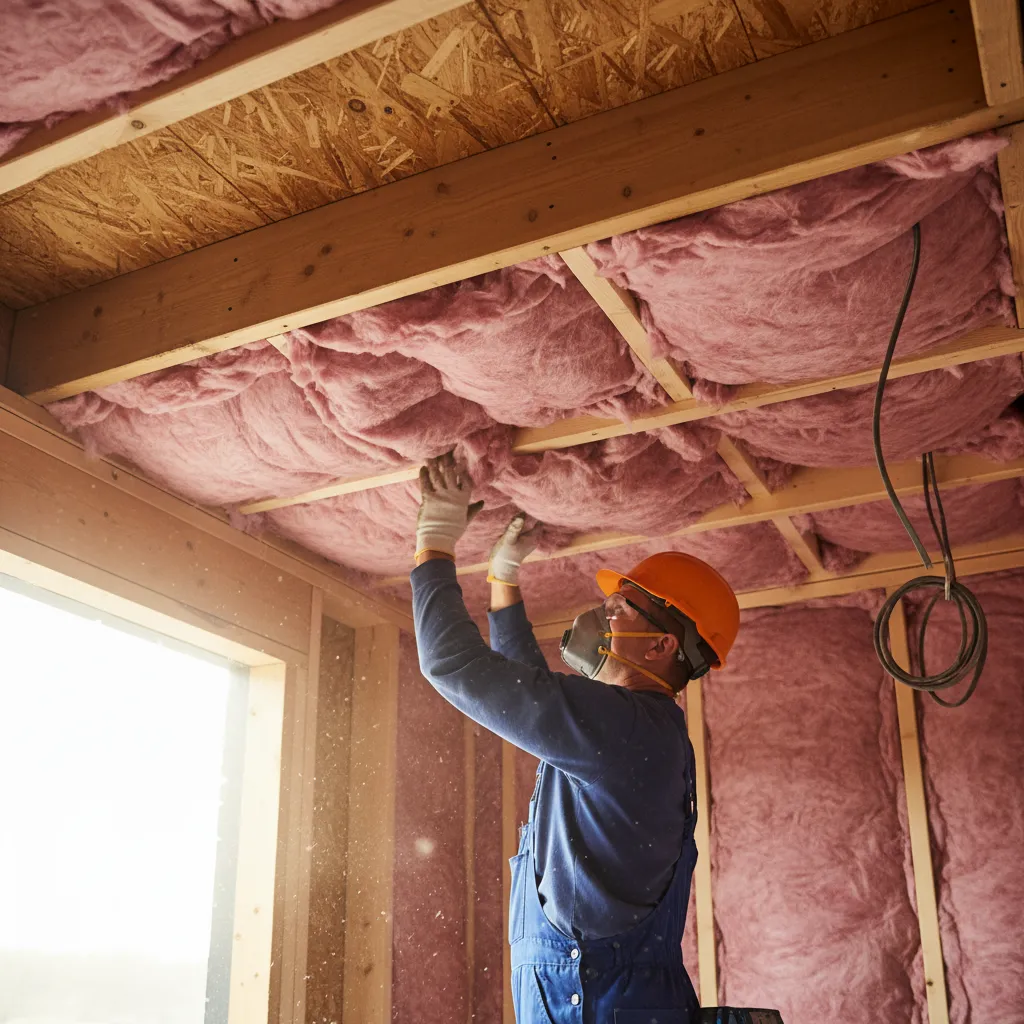 Installing high R-value ceiling insulation to meet H1 Building Code standards