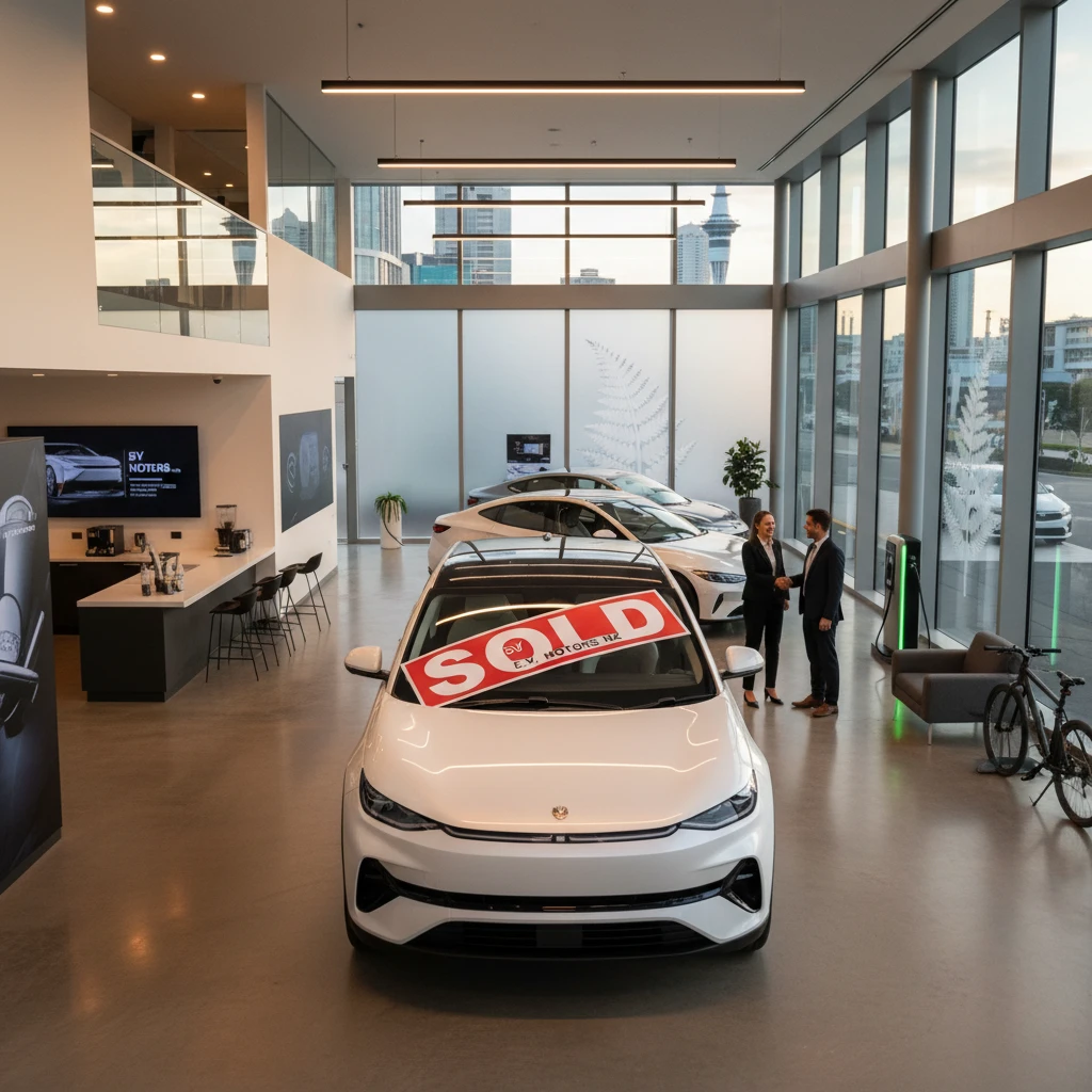 Electric vehicle showroom in New Zealand