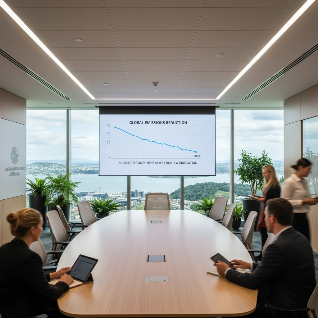 Graph showing New Zealand's NDC emissions reduction trajectory