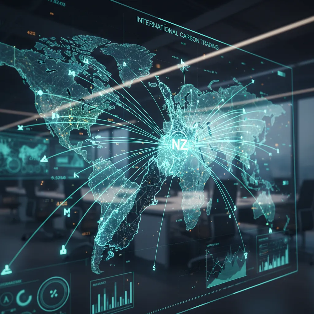 Visualization of international carbon credit trading networks
