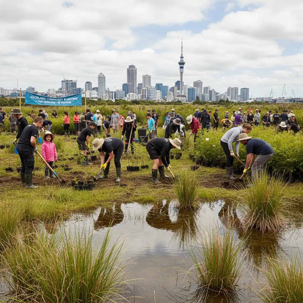 Community resilience and tree planting in Auckland