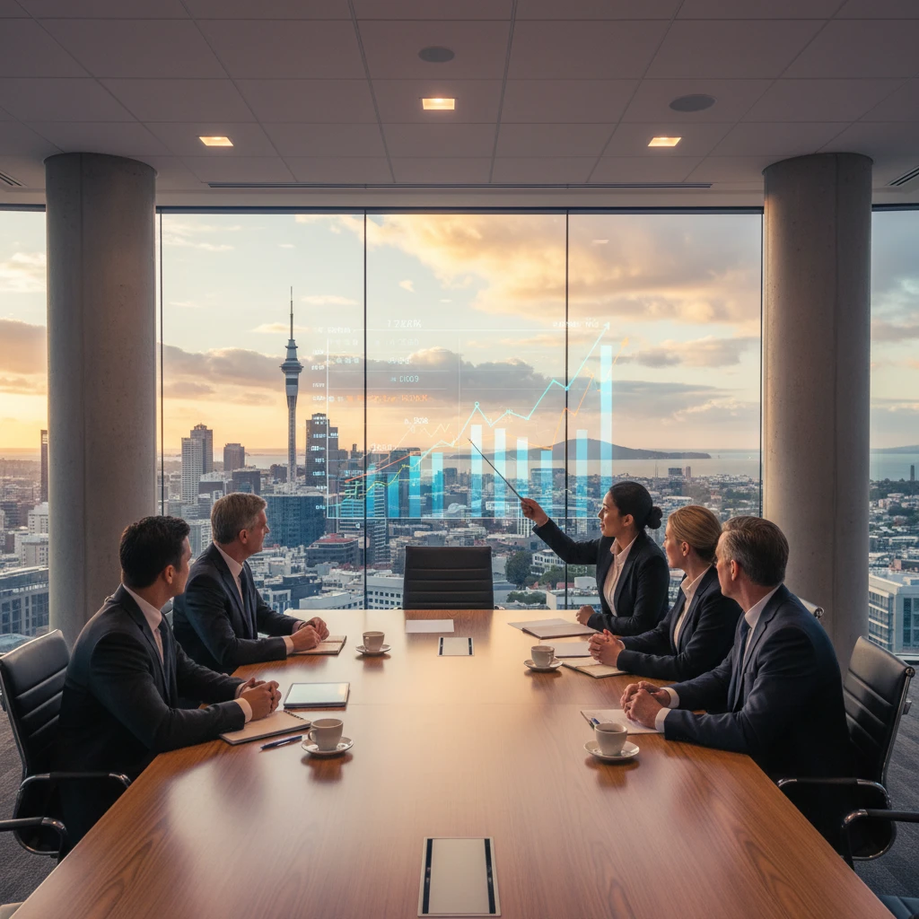 New Zealand corporate leadership discussing SBTi climate data