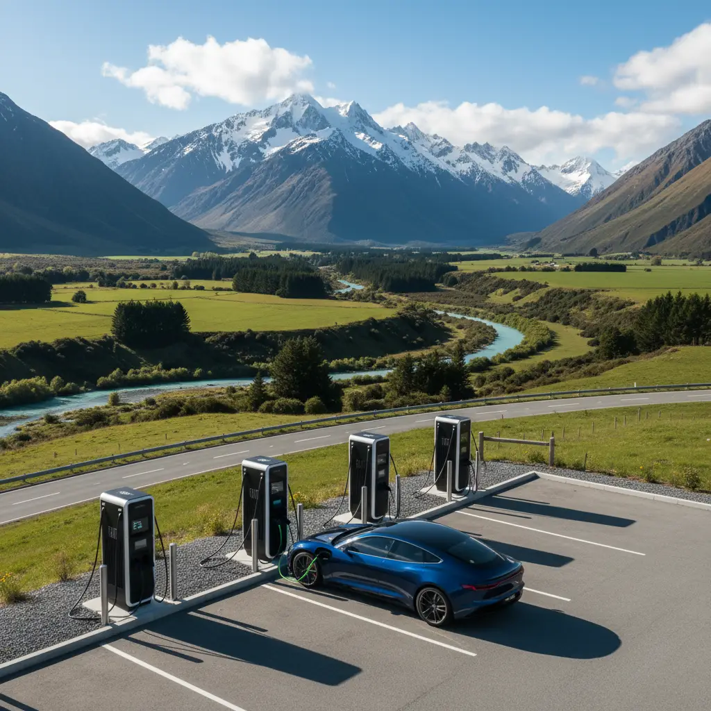 Fast Charging Station in Rural New Zealand